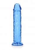 Realrock Crystal Clear Dildo 11 Inch No Balls Blue